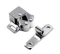 12Pcs Zinc Plated Door Catches, FUJIE Double Roller Strong Hold Cupboard Cabinet Door Catches with Screws for Home Furniture Cabinet Cupboard