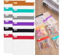 12 Pcs Zippered Pill Pouch Reusable Mini Seal Storage Bags Pill Pouch Slide Lock Portable Medicine Baggies with Slide Lock Translucent Self Sealing Plastic Pill Pouch for Pills Storage