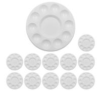 12 PCS ZONADAH Round Paint Tray Palette 6.7 inch Plastic Pallets for Oil Watercolor Craft DIY Art Painting Cupcake Decorating Tray Palettes Paint Supplies