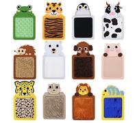 12 PCS Zoo Animal Sensory Mats Sensory Mats for Kid Toddler Baby Sensory Disorder Toys Textured Play Mat Autism Friendly