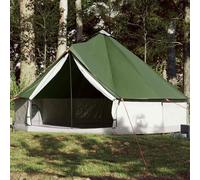 vidaXL Family Tent Tipi 12-Person Grey and Orange Waterproof