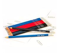 12 Personalised Hexagonal Graphite Pencils - Embossed with Name, German Made Pencils and Printed in the UK - That's My Pencil ™ (Mix Navy/Black/Red)