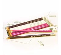 12 Personalised Hexagonal Graphite Pencils - Embossed with Name, German Made Pencils and Printed in the UK - That's My Pencil ™ (Mix Pink/White/Purple)