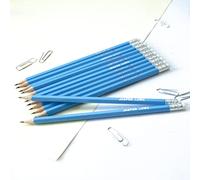 12 Personalised Hexagonal Graphite Pencils - Embossed with Name, German Made Pencils and Printed in the UK - That's My Pencil ™ (Sky Blue)