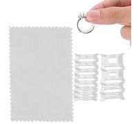 12-Piece Adjustable Ring Size Adapter for Loose Rings - Ring Resizer Pad with Invisible Tightener - Fits All Sizes - Transparent Finger Guard for Secure Fit - Universal Ring Sizer Tool