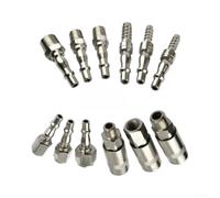 12-Piece Air Compressor Fitting Set, 1/4 & 3/8 Inch for Quick Release | Connectors for BSP Thread, Galvanized Steel Hose Adapters Compatible with P or vertex, Rectus 19, Silver