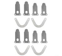 12-Piece Air Compressor Head Valve Plate Set for Silent Oil- Models - U-Shaped, Small Tongue, and Tongue Shape Metal Plates (46x59mm / 57x28mm /