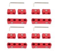 12-Piece Aluminium Alloy Ignition Cable Splitter Set with 4 and 2 Hole Holders for Fixing and Separating the High Voltage Wires for Optimum Engine Performance and Reduced (Black)