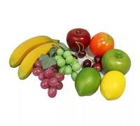 12-Piece Artificial Fruit & Vegetable Set, Handmade Realistic Fake Fruits Decor, 25X18cm Plastic & Foam Faux Produce For Centerpieces/Bakeries/Restaurants, Colorful (Easy-Clean, No-Fade)