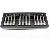 12-Piece Bit Socket Set S2 Steel - H5-H8, T40-T55, M6-M12