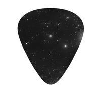 12-Piece Black and white galaxy print Guitar Pick Set - Available in 3 Thicknesses, Suitable for Acoustic and Electric Guitars