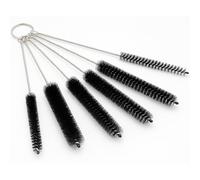 12-Piece Black Cleaning Brush Set - Long Tube, Straw, Kettle Spout & Pipe Cleaners - Reusable Nylon Brushes for Bottles, Cups & Kitchen Use