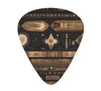 12-Piece Bohemian style Patterned Guitar Pick Set - Available in 3 Thicknesses, Suitable for Acoustic and Electric Guitars