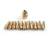 12-Piece Brass Collets Set 0.5-3.2 mm for Rotary Tool - Precision Drill Chuck M8 x 0.75 for CNC Engraving and Model Making