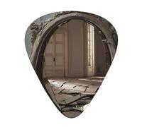 12-Piece Broken House print Guitar Pick Set - Available in 3 Thicknesses, Suitable for Acoustic and Electric Guitars