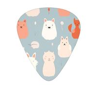 12-Piece Cats of All Kinds print Guitar Pick Set - Available in 3 Thicknesses, Suitable for Acoustic and Electric Guitars