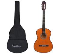 12 Piece Classical Guitar Beginner Set 4/4 39",Item colour-Dark wood