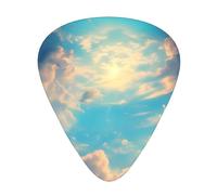 12-Piece Cloudy Sky print Guitar Pick Set - Available in 3 Thicknesses, Suitable for Acoustic and Electric Guitars
