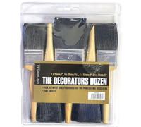 12 PIECE CONTRACTOR DECORATING PAINT BRUSH PAINTERS DECORATORS DOZEN BRUSHES SET
