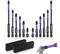 12 Piece Cordless Screwdriver Bit Set, Drill Bit Sets Magnetic Non-Slip Bit, Phillips PH2 Bits for Industrial,Domestic, Automotive, Power Engineering Repairs.