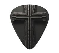 12-Piece Cross with simple lines print Guitar Pick Set - Available in 3 Thicknesses, Suitable for Acoustic and Electric Guitars