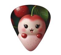 12-Piece Cute cherry Patterned Guitar Pick Set - Available in 3 Thicknesses, Suitable for Acoustic and Electric Guitars