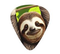 12-Piece Cute Sloth print Guitar Pick Set - Available in 3 Thicknesses, Suitable for Acoustic and Electric Guitars