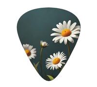 12-Piece Daisy cartoon background Patterned Guitar Pick Set - Available in 3 Thicknesses, Suitable for Acoustic and Electric Guitars