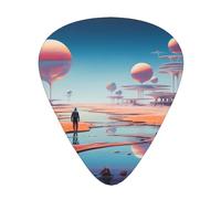 12-Piece Desert Planet print Guitar Pick Set - Available in 3 Thicknesses, Suitable for Acoustic and Electric Guitars