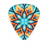 12-Piece Diamond Abstract Art Patterned Guitar Pick Set - Available in 3 Thicknesses, Suitable for Acoustic and Electric Guitars