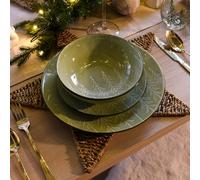 12 Piece Dinnerware Set for 4 People Dinnerware Set Christmas Porcelain Dinnerware Sets with 4-Piece Bowls 4-Piece Dinner Plates 4 Side Plates Service for 4, Holiday Dinner Set