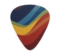 12-Piece Distorted Stripes print Guitar Pick Set - Available in 3 Thicknesses, Suitable for Acoustic and Electric Guitars