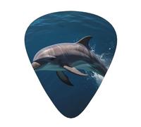 12-Piece dolphin real sea print Guitar Pick Set - Available in 3 Thicknesses, Suitable for Acoustic and Electric Guitars