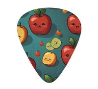 12-Piece Dopamine fruit cute cartoon Patterned Guitar Pick Set - Available in 3 Thicknesses, Suitable for Acoustic and Electric Guitars
