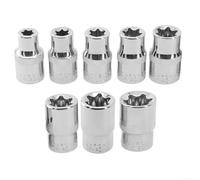 12 Piece E Type Female For Torx Socket Set for Ratchet Wrench with Sizes E10 to E24 and Resistant Metal for Professional Tool Kits (E11)