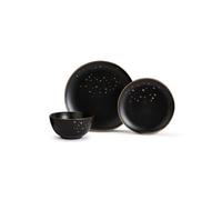 12pc Ebony & Gold Dinner Set