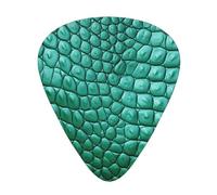 12-Piece Emerald crocodile leather print Guitar Pick Set - Available in 3 Thicknesses, Suitable for Acoustic and Electric Guitars