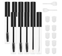 12-Piece Empty Mascara Tube and Wand Mascara Tube Set Contains 2 Spring Droppers, Portable Plastic Material, Suitable for Diy Packaging of Lip Gloss, Lip Oil, Eyelash Growth Liquid, Etc.