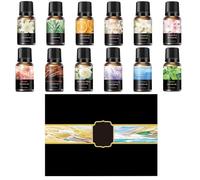 12-Piece Essential Oil, Essential Oils for Diffusers for Home, Hotel Diffuser Fragrance Set for Diffuser, Luxurious Scented Oils for Home, Soap Making, Ideal for Aromatherapy and DIY Projects