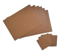 12 Piece Faux Leather Table Set | 6 Placemats & 6 Coasters | Party Place Mats | Table and Set Coaster Set | M&W (Brown)