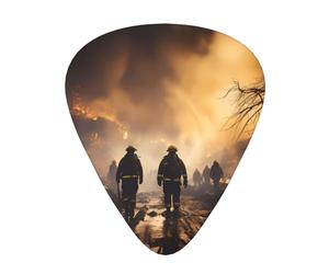 12-Piece Firefighters fighting fires Guitar Pick Set - Perfect for Beginners and Professionals (Bass, Electric, and Acoustic Guitars)