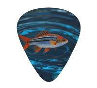 12-Piece fish swimming in the water Patterned Guitar Pick Set - Available in 3 Thicknesses, Suitable for Acoustic and Electric Guitars