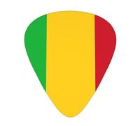 12-Piece Flag of Mali Guitar Pick Set - Perfect for Beginners and Professionals (Bass, Electric, and Acoustic Guitars)