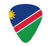12-Piece Flag of Namibia print Guitar Pick Set - Available in 3 Thicknesses, Suitable for Acoustic and Electric Guitars