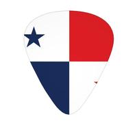 12-Piece Flag of Panama print Guitar Pick Set - Available in 3 Thicknesses, Suitable for Acoustic and Electric Guitars