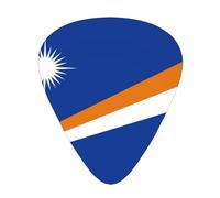 12-Piece Flag of the Marshall Islands print Guitar Pick Set - Available in 3 Thicknesses, Suitable for Acoustic and Electric Guitars