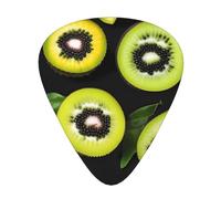 12-Piece Green kiwi print Guitar Pick Set - Available in 3 Thicknesses, Suitable for Acoustic and Electric Guitars