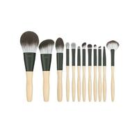12-piece green professional makeup brush set, ultra-soft bristles, eyeshadow brushes,green,12 pc