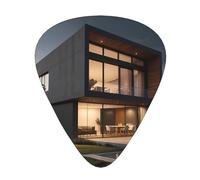 12-Piece house Patterned Guitar Pick Set - Available in 3 Thicknesses, Suitable for Acoustic and Electric Guitars
