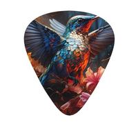 12-Piece Hummingbird print Guitar Pick Set - Available in 3 Thicknesses, Suitable for Acoustic and Electric Guitars